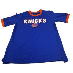 NBA Youth XL 18-20 Tee Shirt New York Nicks Short Sleeve Blue New With Tags